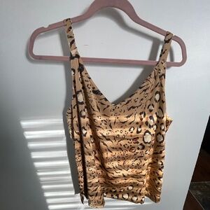 WHITE HOUSE BLACK MARKET. cheetah tank. NWT
